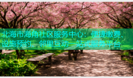 北海市海角社区服务中心：便捷缴费、设施预约、邻里互动一站式服务平台