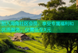 加入海角社区会员，享受专属福利和优质服务，仅需低至X元