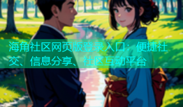 海角社区网页版登录入口：便捷社交、信息分享、社区互动平台