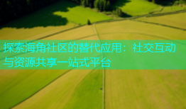 探索海角社区的替代应用：社交互动与资源共享一站式平台