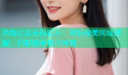 海角社区无限钻石：年轻俊美同城速配，约聊脱单解压神器