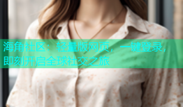 海角社区：轻量版网页，一键登录，即刻开启全球社交之旅