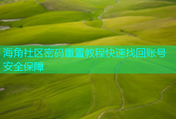海角社区密码重置教程快速找回账号安全保障