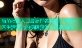 海角社区人口最高排名揭秘：探索社区生活平台的便捷服务与互动功能