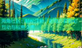 海角社区：轻松注册，即刻开启精彩互动与私密交流