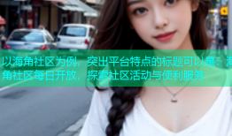 以海角社区为例，突出平台特点的标题可以是：海角社区每日开放，探索社区活动与便利服务