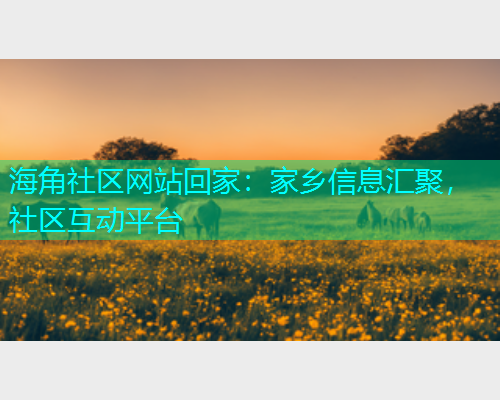 海角社区网站回家：家乡信息汇聚，社区互动平台